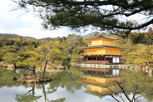 Kinkakuji Temple Den Gyllene Paviljongen Berömda Place Kyoto Japan — Stockfoto