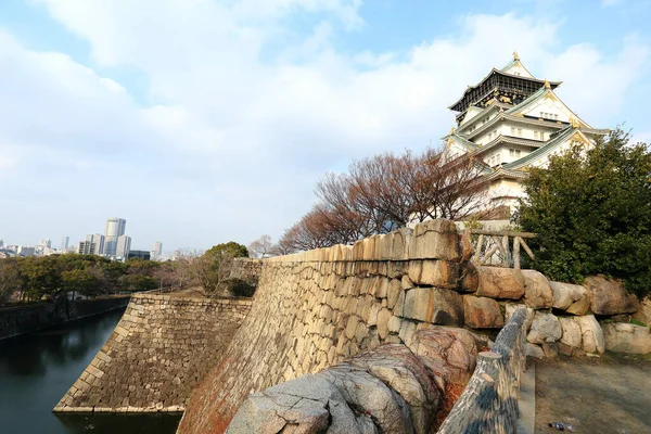 stock image Osaka Castle in Osaka, Japan(winter season)