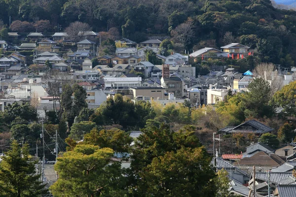 Kyoto, Japonya - kansai bölgesinde şehir. gökdelenler ile havadan görünümü