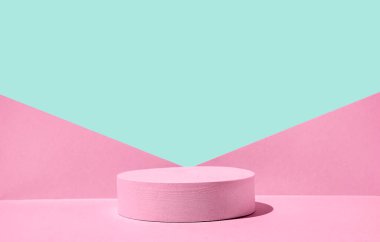 Minimal trend geometric modern background podium for showing product or cosmetics. High quality photo