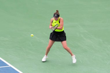 Elina Svitolina (UKR), 4 Ağustos 2023 'te Washington DC' de düzenlenen Mubadala DC Citi Açık tenis turnuvasında Jessica Pegula 'ya (resmedilmemiş) yenildi. 