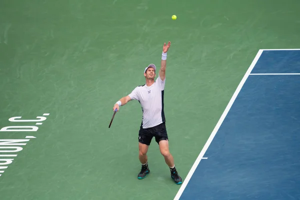 stock image Andy Murray (GBR) falls to Taylor Fritz (USA, not pictured) at the Mubadala DC Citi Open tennis tournament on August 4, 2023 in Washington DC