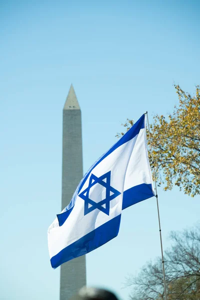 Israeli Flag March Israel Washington Usa November 2023 — Stock Photo, Image