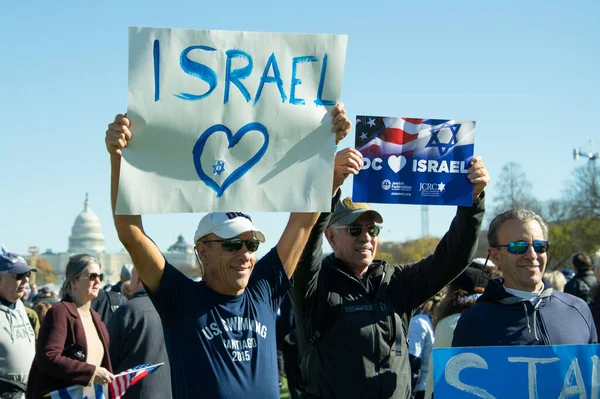 Participants Marche Pour Israël Washington États Unis Novembre 2023 Photos De Stock Libres De Droits