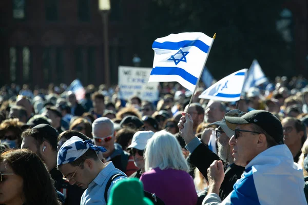 Uczestnicy Marszu Dla Izraela Waszyngtonie Listopada 2023 Obraz Stockowy