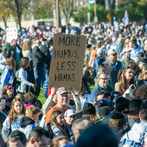 Judeus Americanos Seus Aliados Participaram Marcha Por Israel Washington Novembro Fotografia De Stock