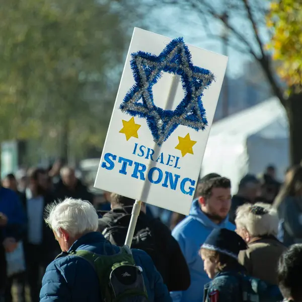 Les Juifs Américains Leurs Alliés Participent Marche Pour Israël Washington Images De Stock Libres De Droits