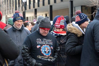 WASHINGTON DC / ABD -20 Ocak 2025: Başkent Bir Arena 'ya girmek için bekleyenler, yeni kurulan Başkan Trump' ın yemin ettikten sonra ortaya çıktığı yerler.