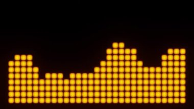 Parlayan turuncu müzik eşitleyicisinin kusursuz döngülü animasyonu. Çubuklar ritmik olarak dalgalanır, sesin dinamik bir görsel temsilini yaratır..