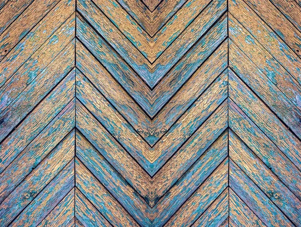 Holzbohlen Mit Abgeblätterter Farbe — Stockfoto