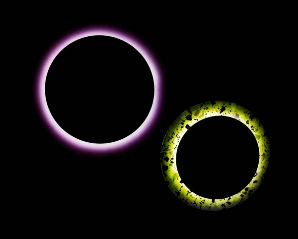 Abstract Circle Led Light Black Background — Stock Photo, Image