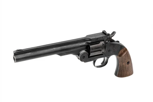 Pneumatikus Pisztoly Revolver Sport Szórakozás Céljából Airsoft Pisztoly Fehér Háttér — Stock Fotó