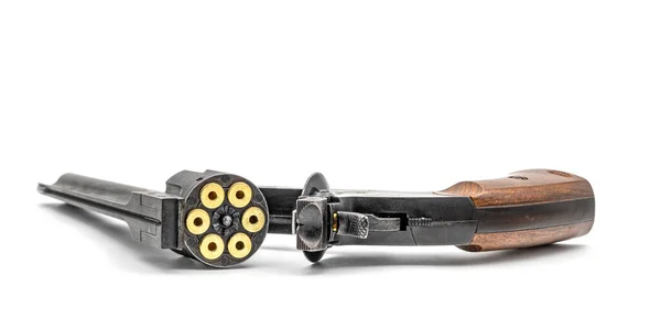 Pneumatický Revolver Pro Sport Zábavu Airsoft Pistole Bílém Pozadí — Stock fotografie