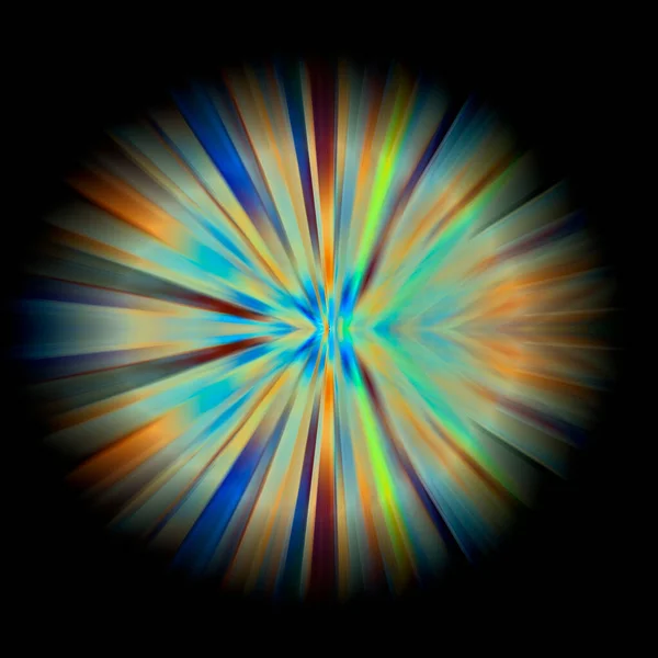 抽象的な太陽の形 サイケデリックカラー — ストック写真