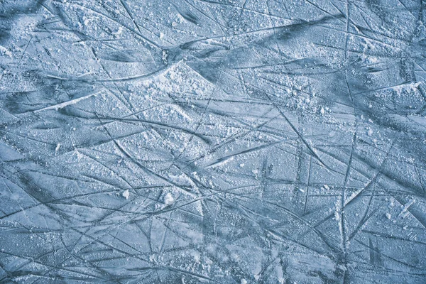 Голубой Лед Царапинах Коньках — стоковое фото