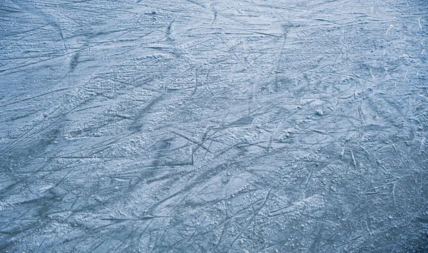 Blue Ice Skate Scratches — Stock Photo, Image