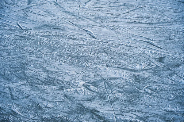 Paten Çiziklerinde Mavi Buz — Stok fotoğraf