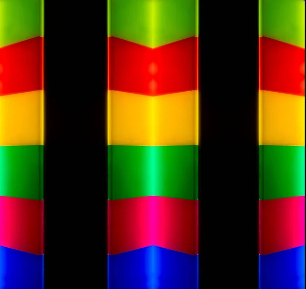 Farbe Kunststoff Form Plexiglas Hinterleuchtet Mit Leds Auf Balck Hintergrund — Stockfoto