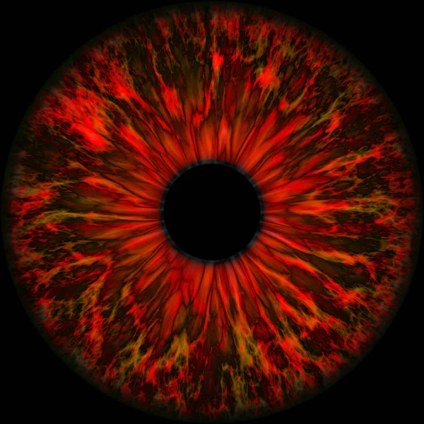 Illustration Red Human Iris Texture Digital Artwork Creative Graphic Design — Stock Photo, Image
