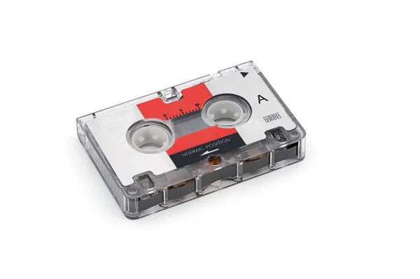 Microcassette Hang Jegyző Vagy Üzenetrögzítő Elszigetelt Fehér Background — Stock Fotó