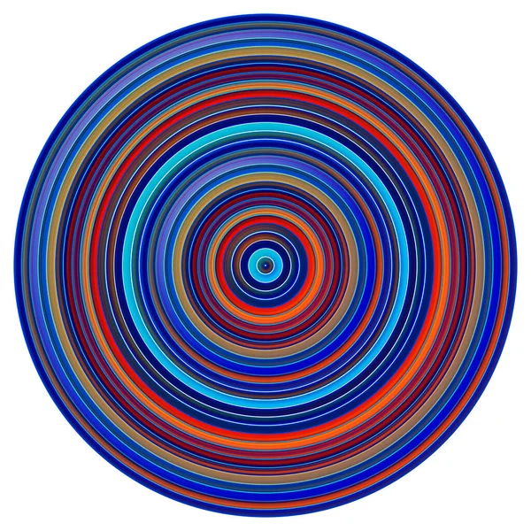 五彩斑斓的同心圆 充满活力的色彩 抽象的背景 — 图库照片