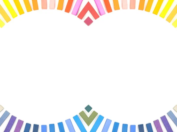 Tizas Pastel Multicolores Dispuestos Círculo —  Fotos de Stock