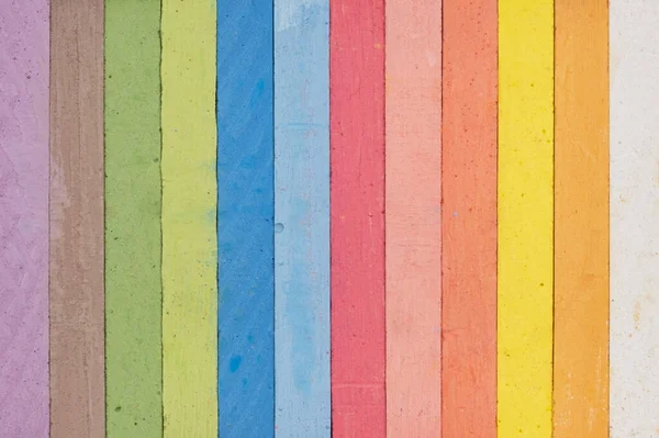 Row Colorful Chalk Background — Stock Photo, Image