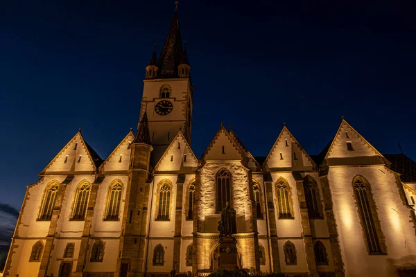 Sibiu Roemenië Juni 2022 Sint Mary Lutherse Kathedraal Sibiu Stad — Stockfoto