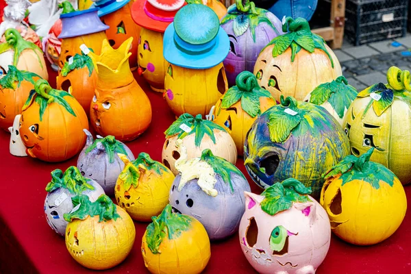 stock image Sibiu City, Romania - 04 September 2022. Traditional Romanian handmade ceramics market at the potters fair from Sibiu, Romania