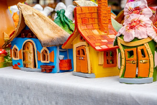 stock image Sibiu City, Romania - 04 September 2022. Traditional Romanian handmade ceramics market at the potters fair from Sibiu, Romania