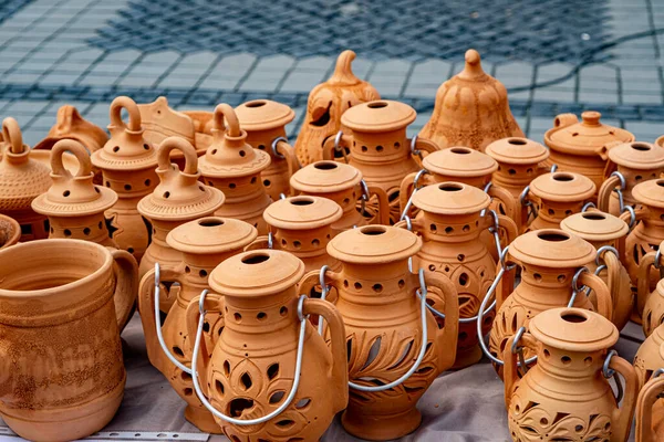 Сибиу Румыния Сентября 2022 Года Традиционный Румынский Рынок Керамики Ручной — стоковое фото