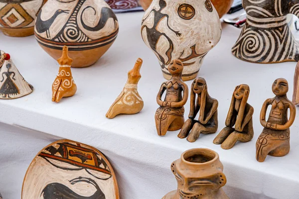 stock image Sibiu City, Romania - 04 September 2022. Traditional Romanian handmade ceramics market at the potters fair from Sibiu, Romania