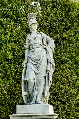 Vienna, Austria, September 26 2022. This is one of the park marble sculptures that adorns the alleys of Schonbrunn Palace Park