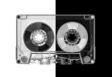 two color reel 2 reel cassette isolated on white background