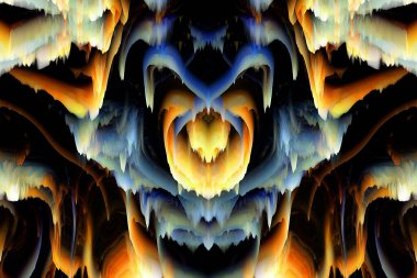 Sanat, illüstrasyon ve tasarım için uygun üç boyutlu çekici arkaplan. soyut fraktal dalga lekesi 