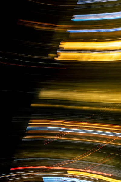 Geschwindigkeit Lichtlinie Bewegungsunschärfe Auf Dunklem Hintergrund Datenübertragungssimulation — Stockfoto