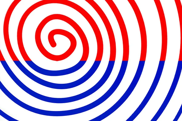 Simples Vermelho Amd Espiral Azul Feito Plexiglas Corte Laser — Fotografia de Stock