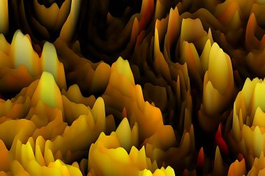 Sanat, illüstrasyon ve tasarım için uygun üç boyutlu çekici arkaplan. Dijital çiçek serisi