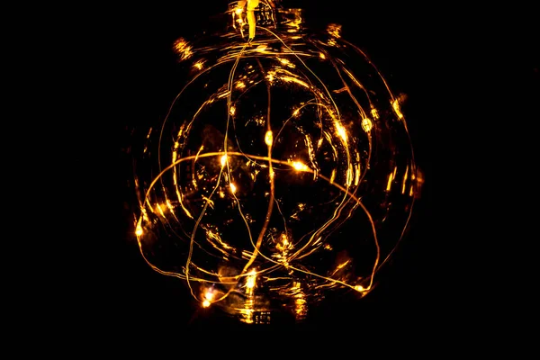 Анотація Різдвяні Світлодіодні Вогні Темному Фоні — стокове фото