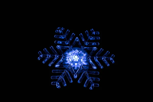 Blue Plastic Snowflake Leds — Stock Photo, Image