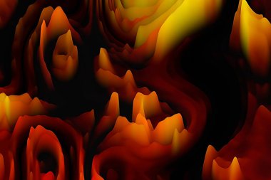 Sanat, illüstrasyon ve tasarım için uygun üç boyutlu çekici arkaplan. Dijital çiçek serisi