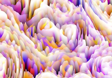 Sanat, illüstrasyon ve tasarım için uygun üç boyutlu çekici arkaplan. Dijital çiçek serisi