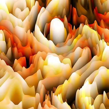 Sanat, illüstrasyon ve tasarım için uygun üç boyutlu çekici arkaplan. Dijital çiçek serisi