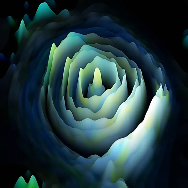 视觉上的三维吸引人的背景适合布局的艺术 插图和设计 数码花卉系列 — 图库照片