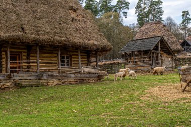 Rumen geleneksel evinin harika kırsal manzarası