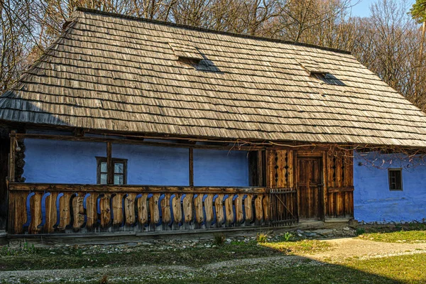 Underbar Lantlig Scen Rumänskt Traditionellt Hus — Stockfoto