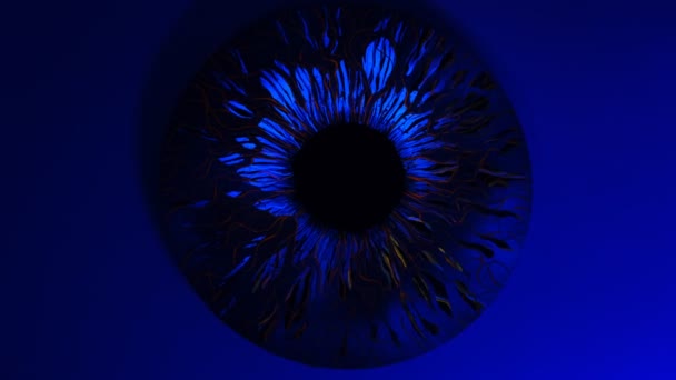 銀河の眼 ファンタジーの概念 光のリンクを持つ神秘的な目のボール — ストック動画