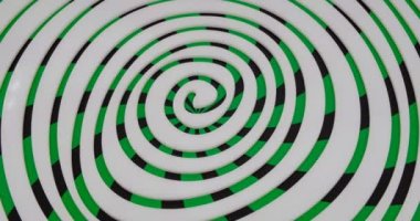 4k DCI Spiral 'da Dolaşan çarpık beyaz daire göz yanılsaması