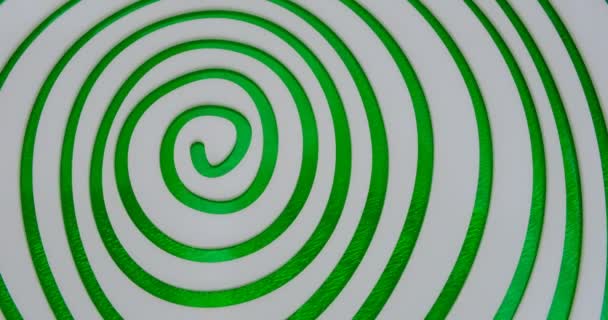 Footage Twisted White Circle Optical Illusion Moving Spiral Dci — Stock Video