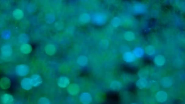 Sfondo Glitter Blu Rallentatore Bella Transizione Con Particelle Blu Reali — Video Stock